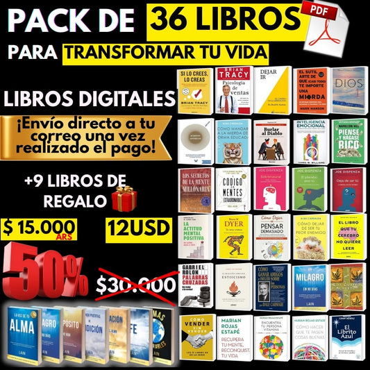 36 Libros para Transformar tu Vida + 9 📚de Regalo